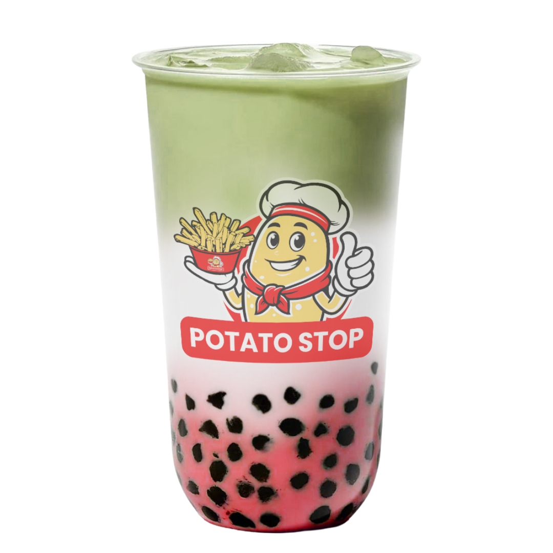 Strawberry Matcha Milk Tea