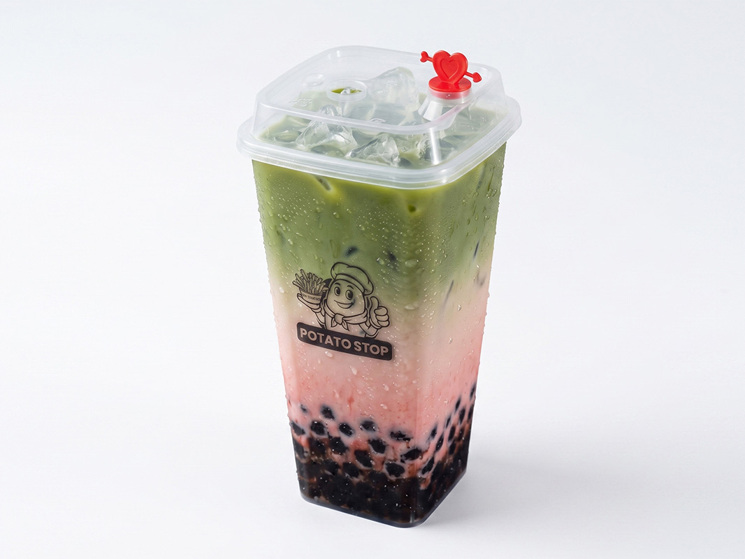 Strawberry Matcha Milk Tea