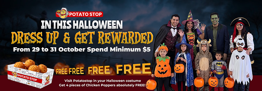 Potato Stop Halloween Offer: Free Chicken Poppers