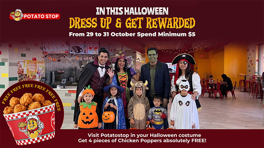 Potato Stop Halloween Offer: Free Chicken Poppers 